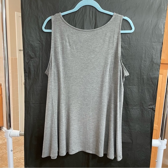 Lane Bryant 18/20 Charcoal Tank Top Festival Summer Vacation Breezy Relaxed - Picture 6 of 6